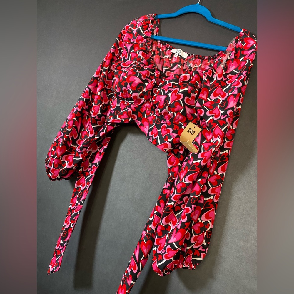 ##SOLD## Brand New Madden NYC baby doll half cut with back tie shirt. NWT.